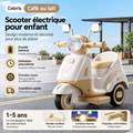 Scooter électrique pour enfant coloris café au lait